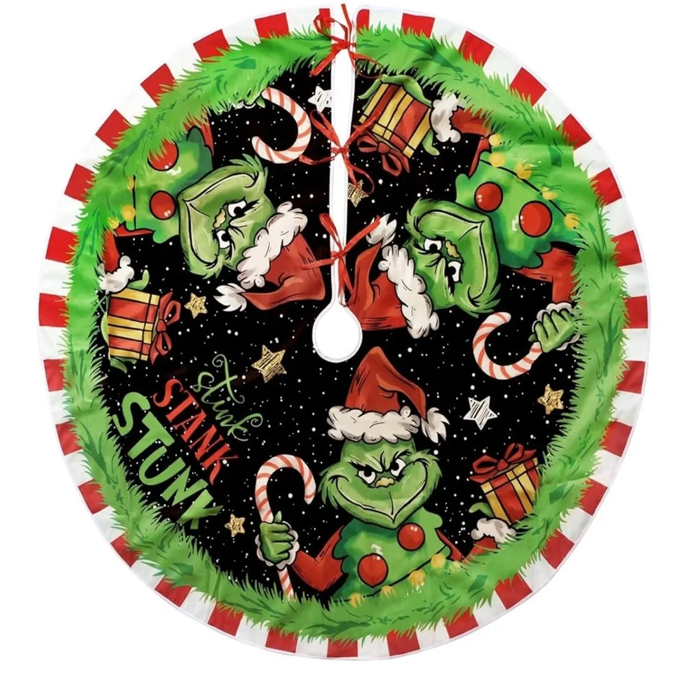 Grinch Christmas Tree Skirt 48 inches CHRISTMAS SKIRT GRINCH NIB